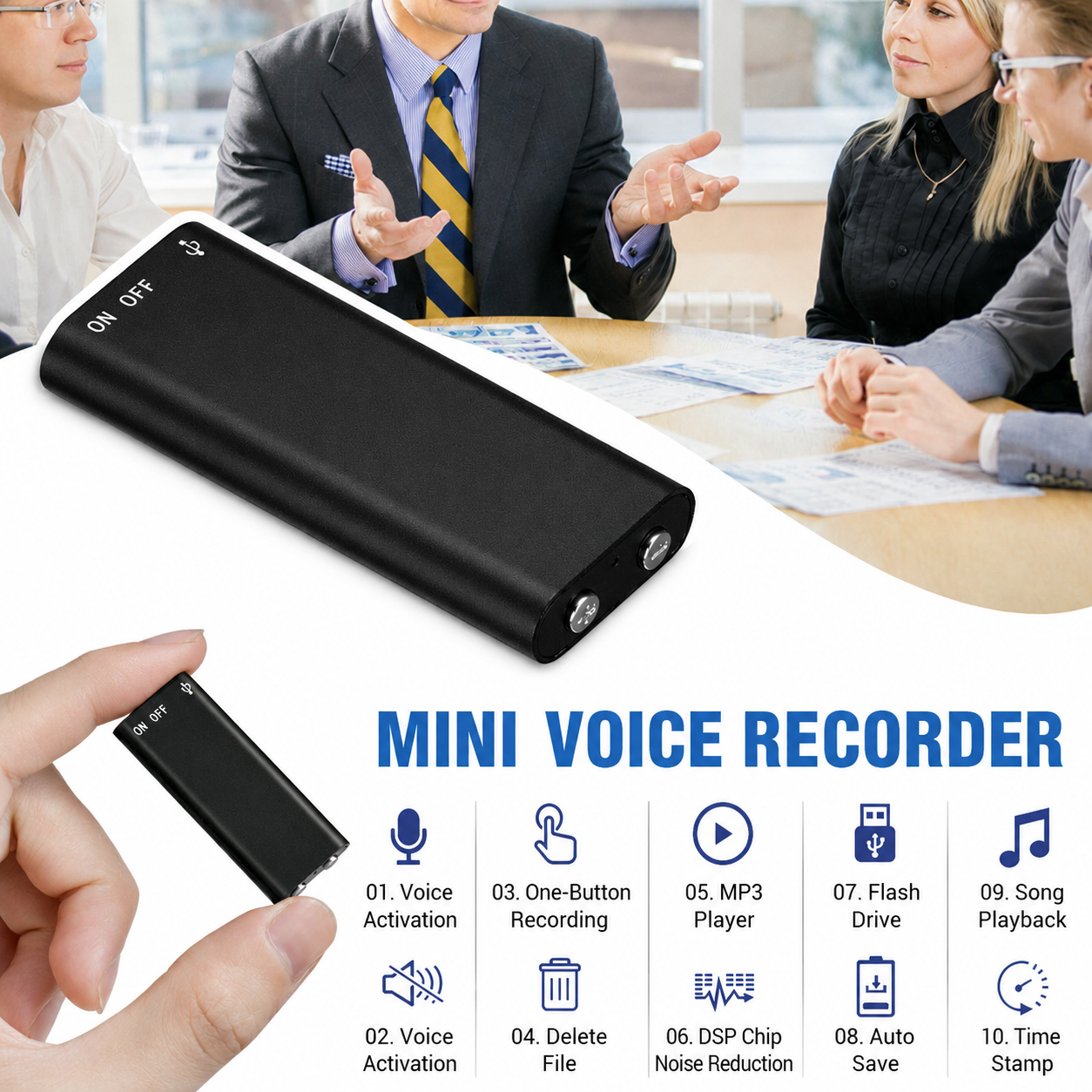 Compact Voice Recorder | Effortless Audio Capture | SoundScribe