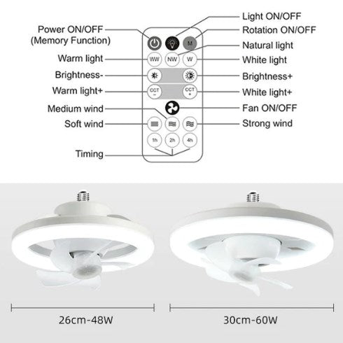 Sleek Integrated Ceiling Fan with LED Lighting