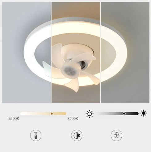 Sleek Integrated Ceiling Fan with LED Lighting