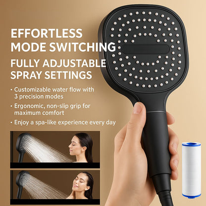 High-Pressure Showerhead with Turbo Technology & Advanced Filtration