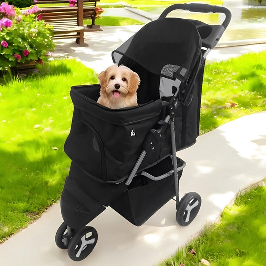 Collapsible Pet Stroller for Small to Large Dogs