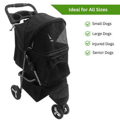 Collapsible Pet Stroller for Small to Large Dogs