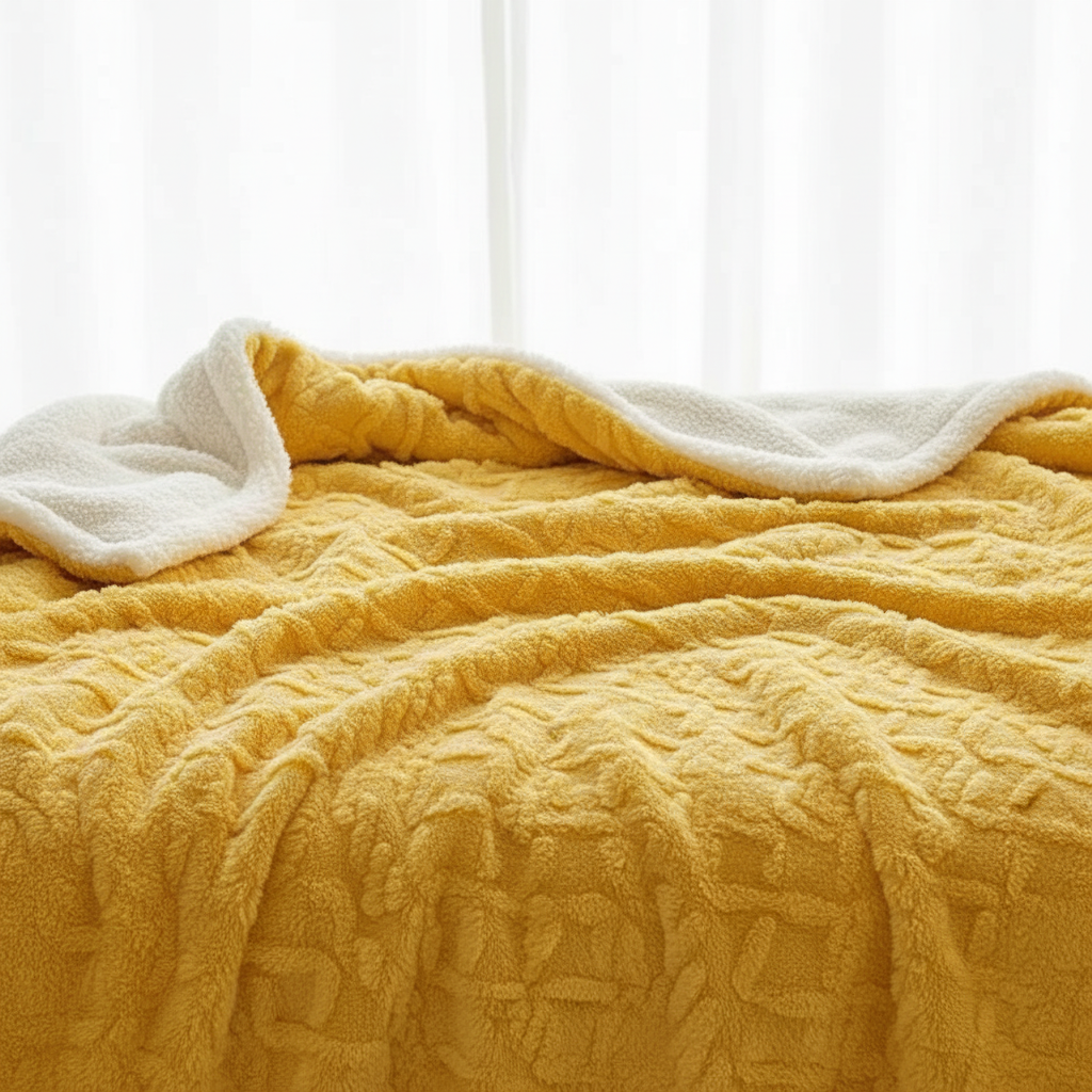 Cozy Winter Blanket – Double-Sided Luxury Lambswool Fleece
