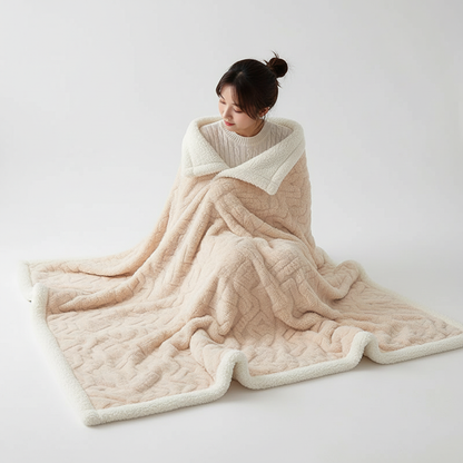 Cozy Winter Blanket – Double-Sided Luxury Lambswool Fleece