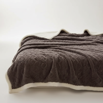 Cozy Winter Blanket – Double-Sided Luxury Lambswool Fleece