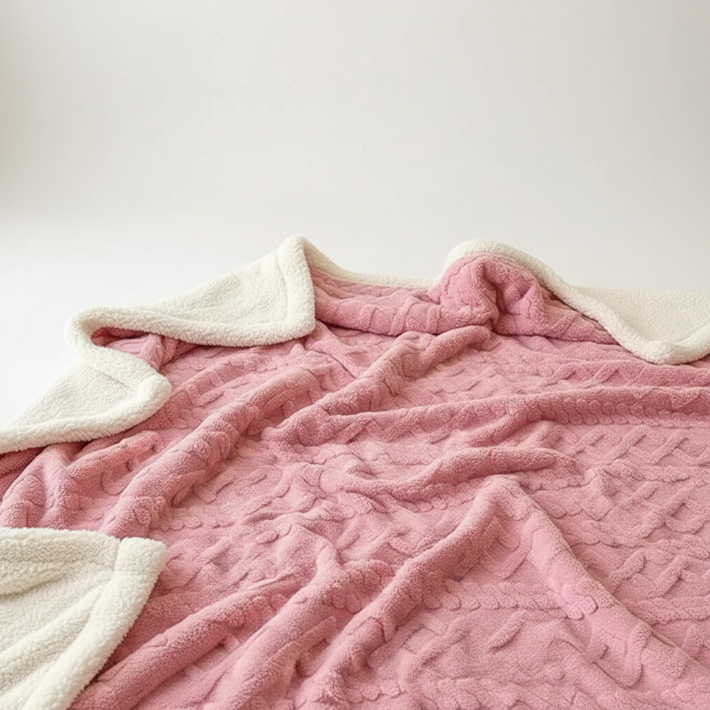 Luxury Lambswool Fleece Blanket for Winter – Reversible Design