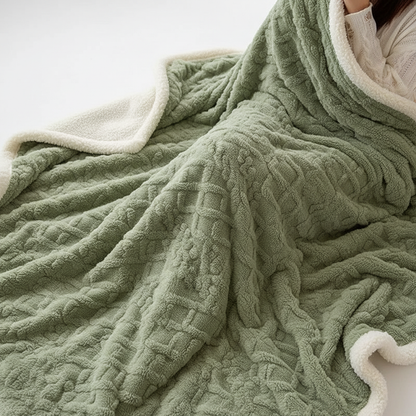 Cozy Winter Blanket – Double-Sided Luxury Lambswool Fleece