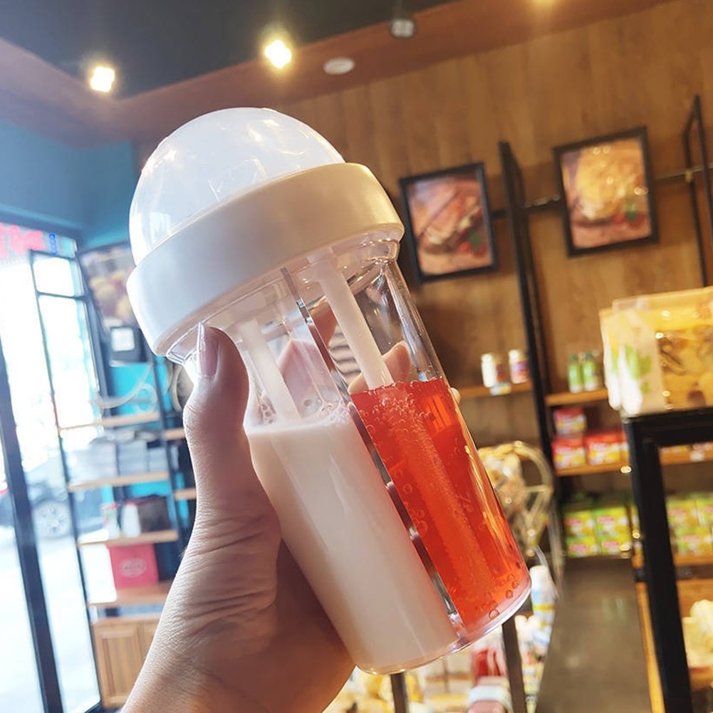 Dual-Chamber Drinkware with Leakproof Lid