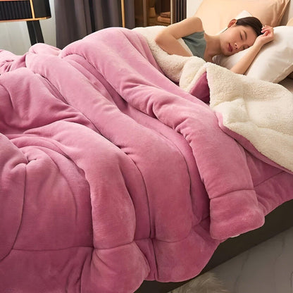Double Layer Fleece Blanket – Soft, Durable, Cozy for Sofa and Bed, Machine Washable