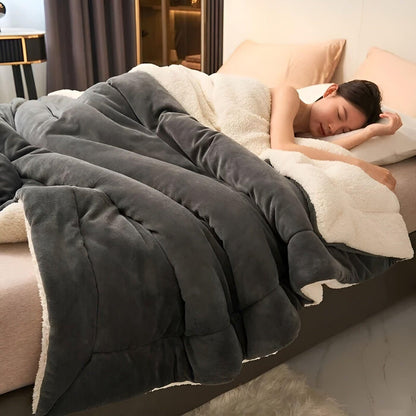 Double Layer Fleece Blanket – Soft, Durable, Cozy for Sofa and Bed, Machine Washable