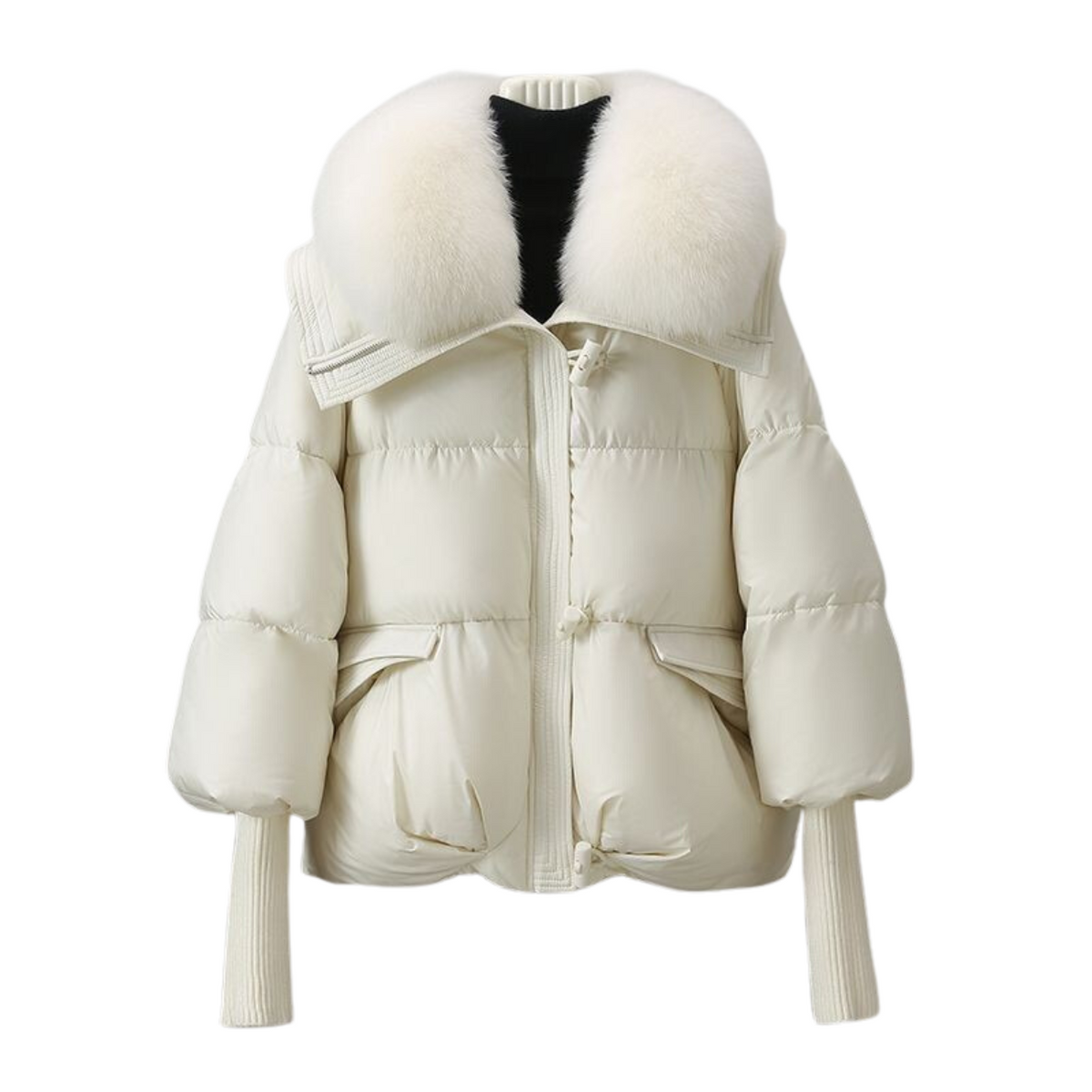 Fleece-Lined Hooded Winter Parka for Cold Weather