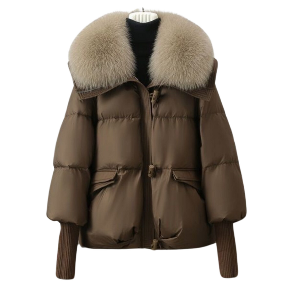 Fleece-Lined Hooded Winter Parka for Cold Weather