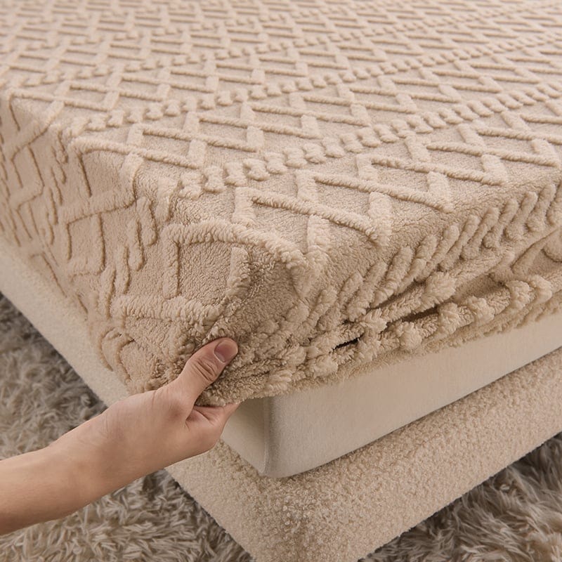 Elegant Bedroom Duvet Cover in Soft Velvet Fabric