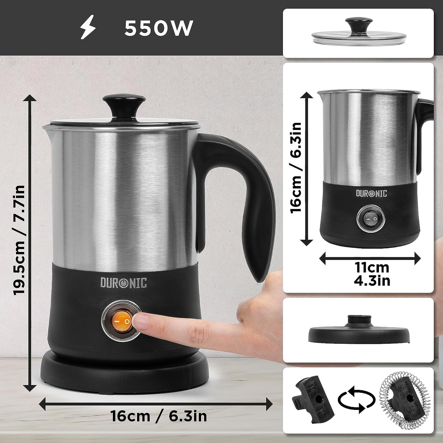 Premium Milk Frother | Induction Tool for Hot & Cold Foam