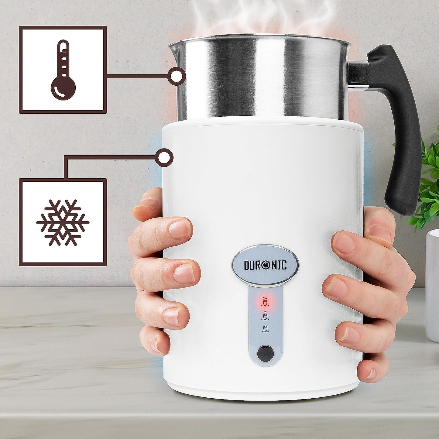 Induction Milk Frother | Automatic Hot & Cold Foam Maker
