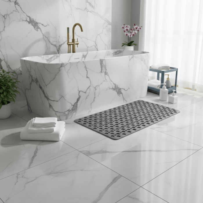 Non-Slip Shower Mat with Suction Cups | Quick-Dry Design