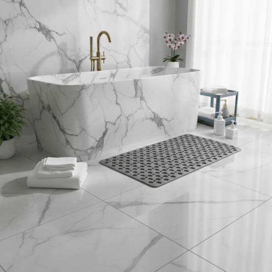 Non-Slip Shower Mat with Suction Cups | Quick-Dry Design