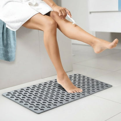 Non-Slip Shower Mat with Suction Cups | Quick-Dry Design