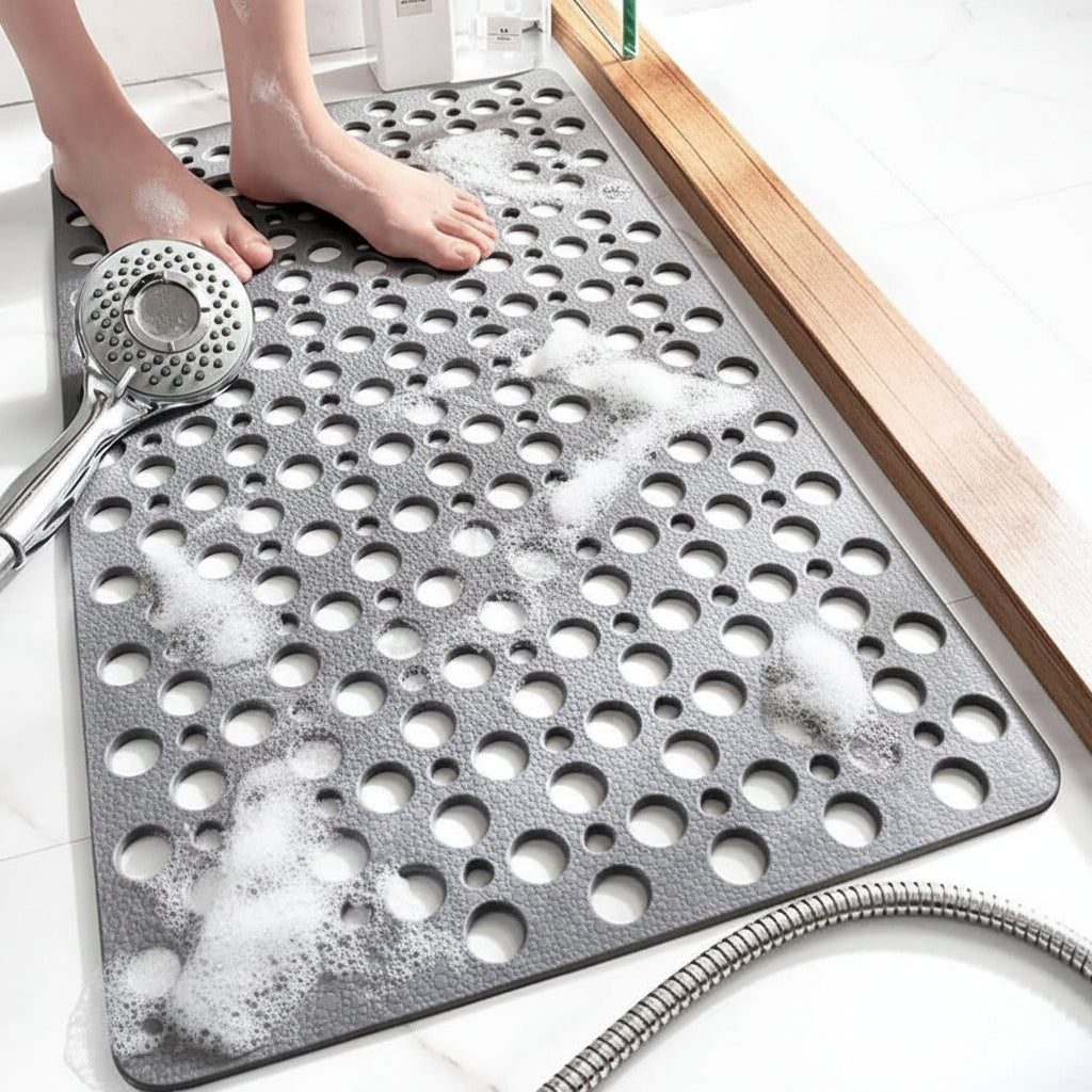 Non-Slip Shower Mat with Suction Cups | Quick-Dry Design