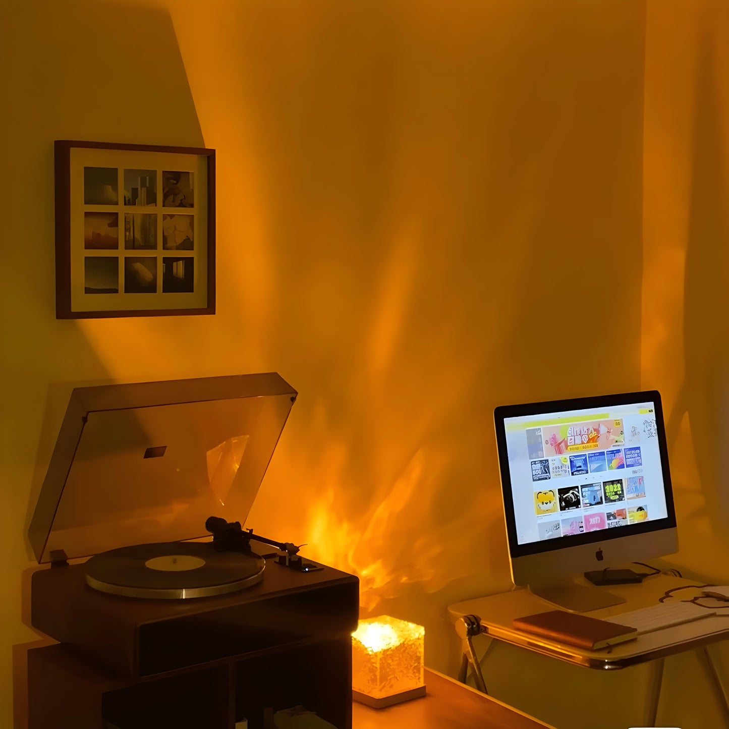 Home Aurora Projector with 16 Colors and Remote Control - Soothing Light Display