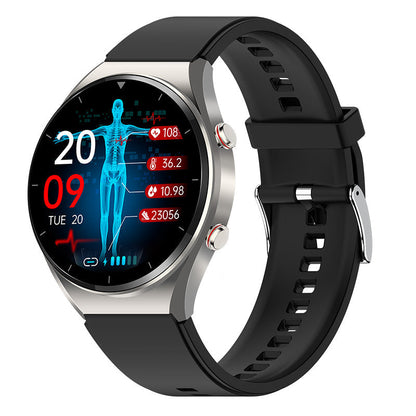One-Tap Health Monitor Smartwatch for Blood Sugar, Glucose, ECG & Heart Rate