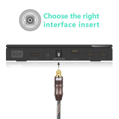 20m Optical Fiber Cable with Square Toslink Connectors for TV Audio