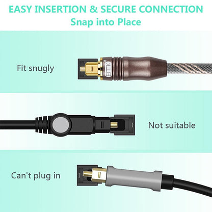 20m Optical Fiber Cable with Square Toslink Connectors for TV Audio