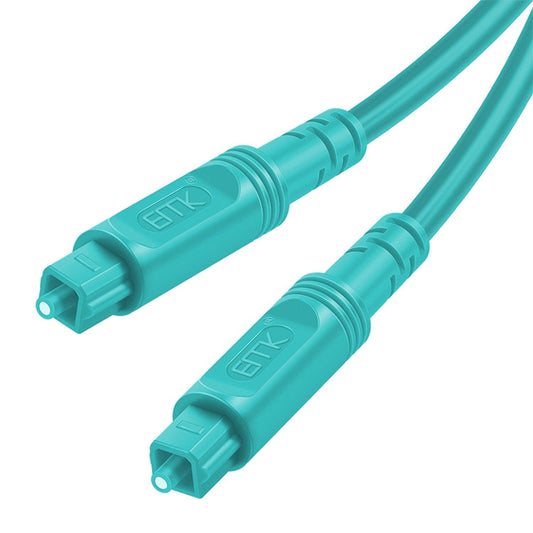 20m Digital Audio Speaker Optical Fiber Cable – Square Port, Sky Blue