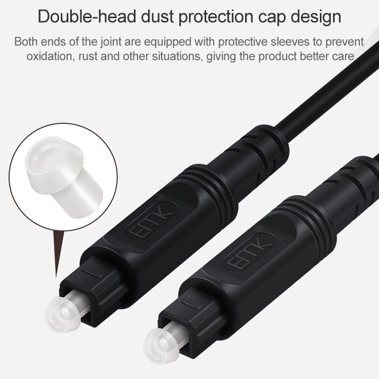 20m Digital Audio Speaker Optical Fiber Cable – Square Port, Sky Blue