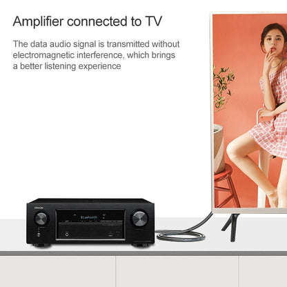 30m Square Port Digital Audio Speaker Optical Fiber Cable (Black)