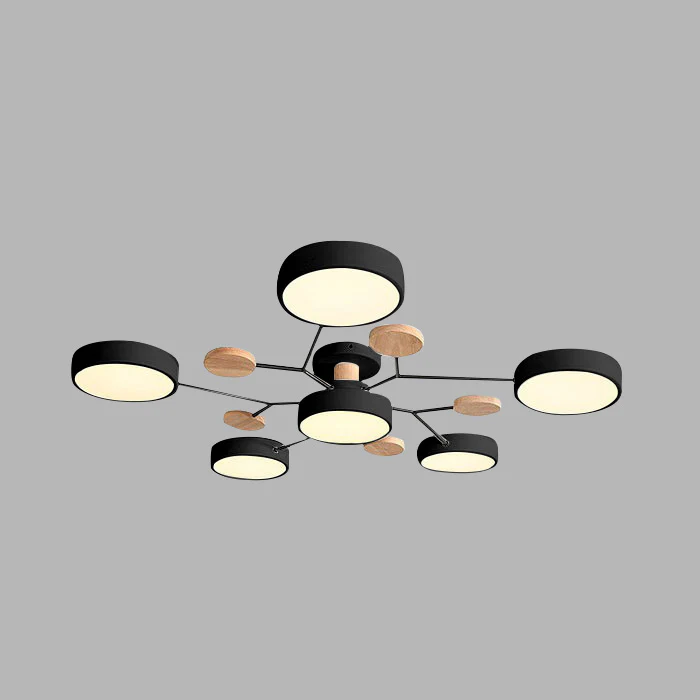 Contemporary LED Flush Mount Ceiling Fixture - Modern Bright Light