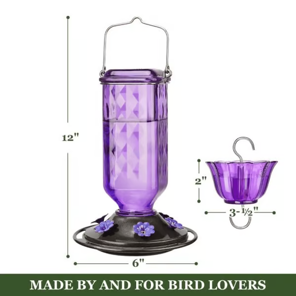 Elegant Hummingbird Nectar Feeder with Easy Clean Design