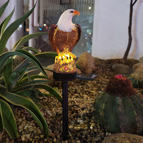 Durable Solar-Powered Garden Figurine with Nighttime Glow