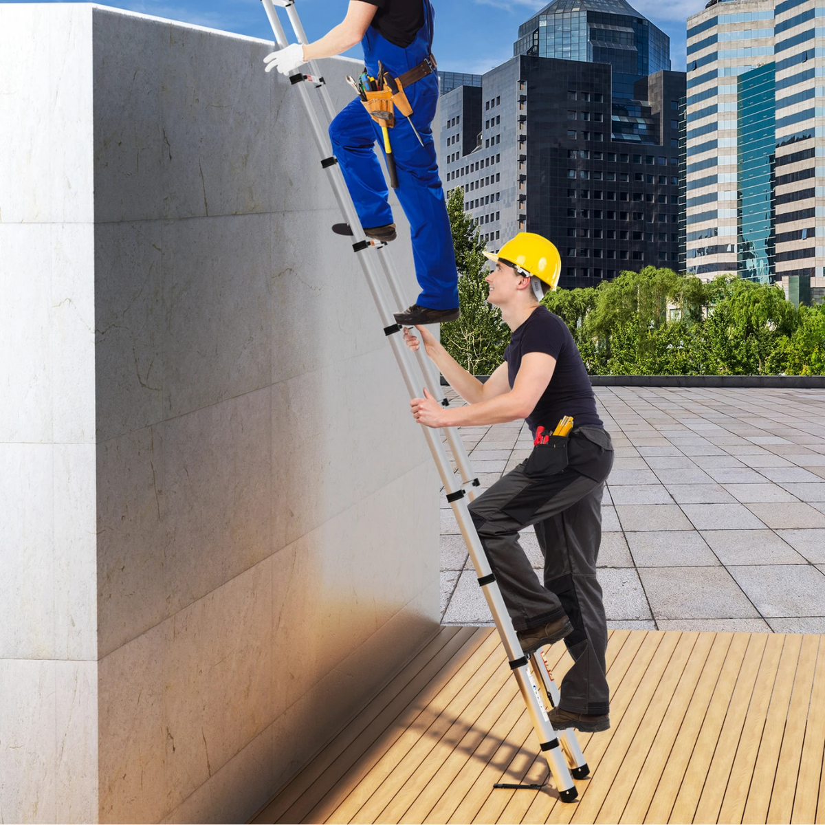 Telescoping Steel Ladder – Durable Design for Professional Use
