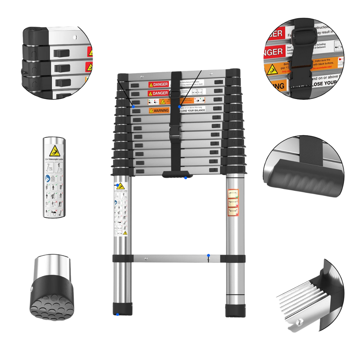 Telescoping Steel Ladder – Durable Design for Professional Use
