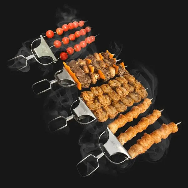 Stainless Steel Skewers | Double Prong Design for Clean Serving