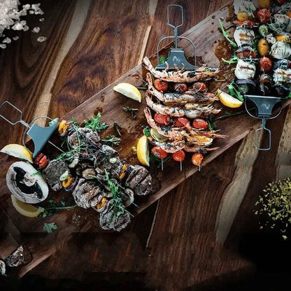 Stainless Steel Skewers | Double Prong Design for Clean Serving