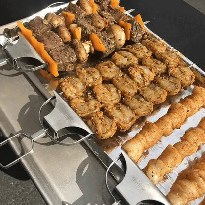 Stainless Steel Skewers | Double Prong Design for Clean Serving