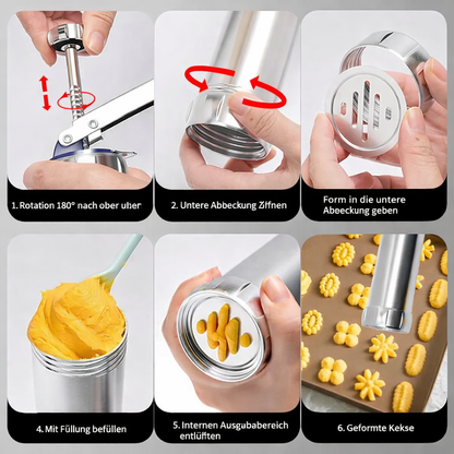 Stainless Steel Cookie Press | Create Perfect Cookies Effortlessly