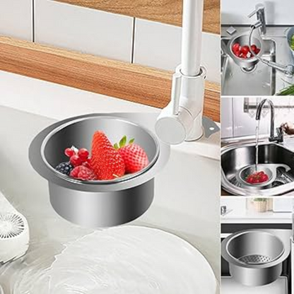 Elegant Stainless Steel Sink Strainer with Swan Holder