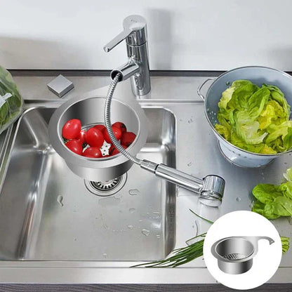 Elegant Stainless Steel Sink Strainer with Swan Holder
