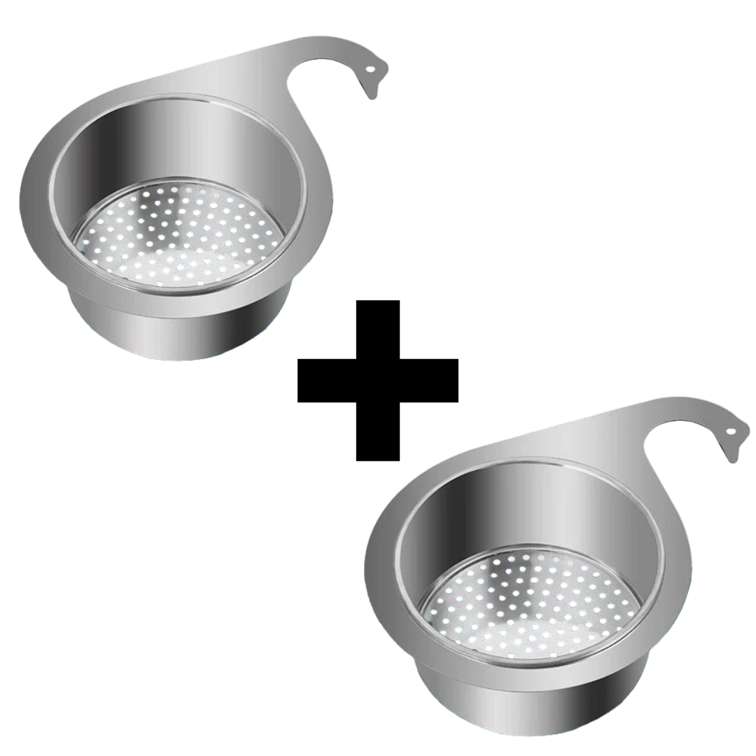 Elegant Stainless Steel Sink Strainer with Swan Holder