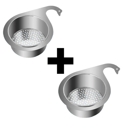Elegant Stainless Steel Sink Strainer with Swan Holder