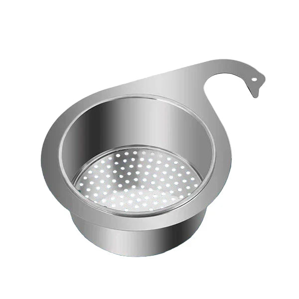 Elegant Stainless Steel Sink Strainer with Swan Holder