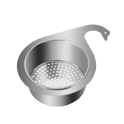 Elegant Stainless Steel Sink Strainer with Swan Holder
