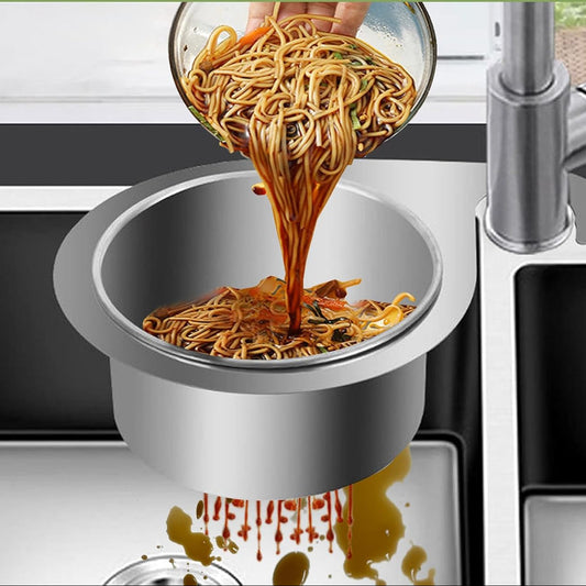 Elegant Stainless Steel Sink Strainer with Swan Holder