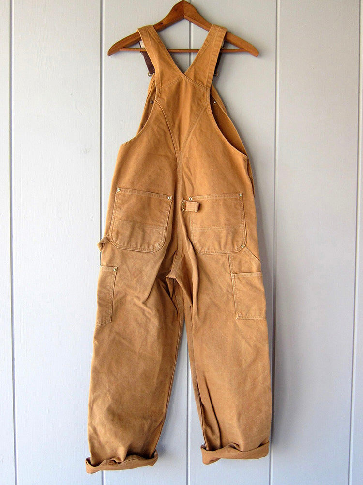 Canvas Duck Bib Overalls Work Outfit with Suspenders
