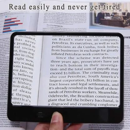 Lighted Reading Magnifier Glass Tool for Enhanced Visibility