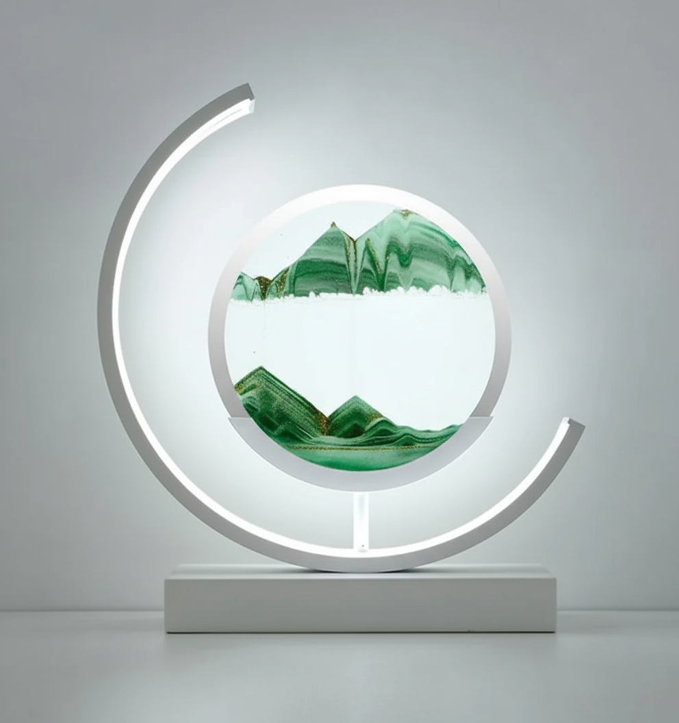 Handcrafted Ambient Table Lamp with Soothing Glow and Modern Style