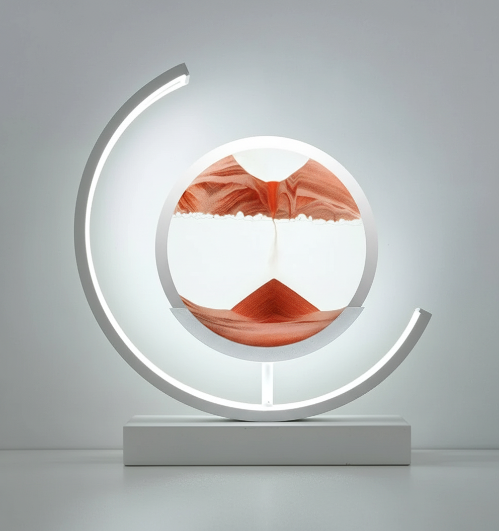 Handcrafted Ambient Table Lamp with Soothing Glow and Modern Style